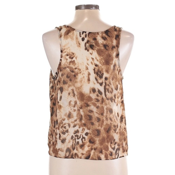 Show Me Your Mumu Leopard Print Semi Sheer Tank Top Size Large L - Picture 2 of 3